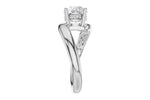 Allison Kaufman Diamond Engagement Ring Semi-Mount in 14K White Gold, 0.04 ctw (L7920), alternate view