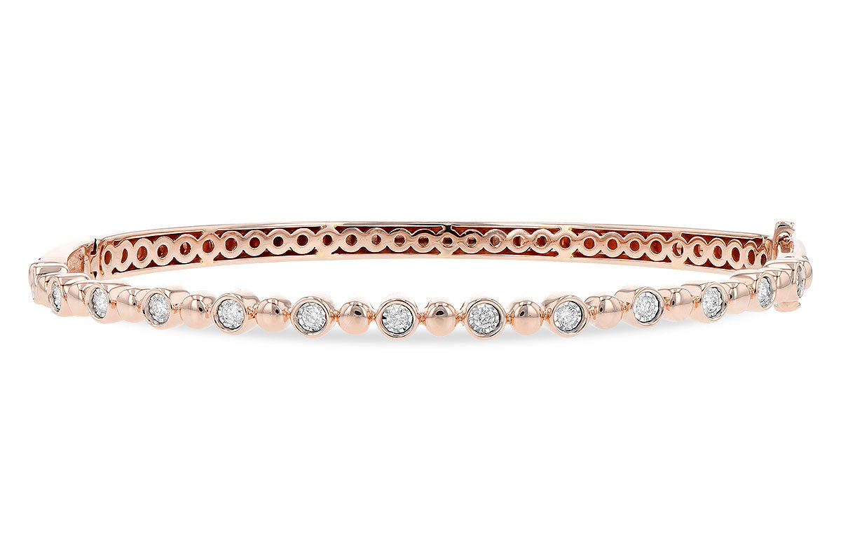 Allison Kaufman Diamond Bangle Bracelet in 14K Rose Gold, 0.25 ctw
