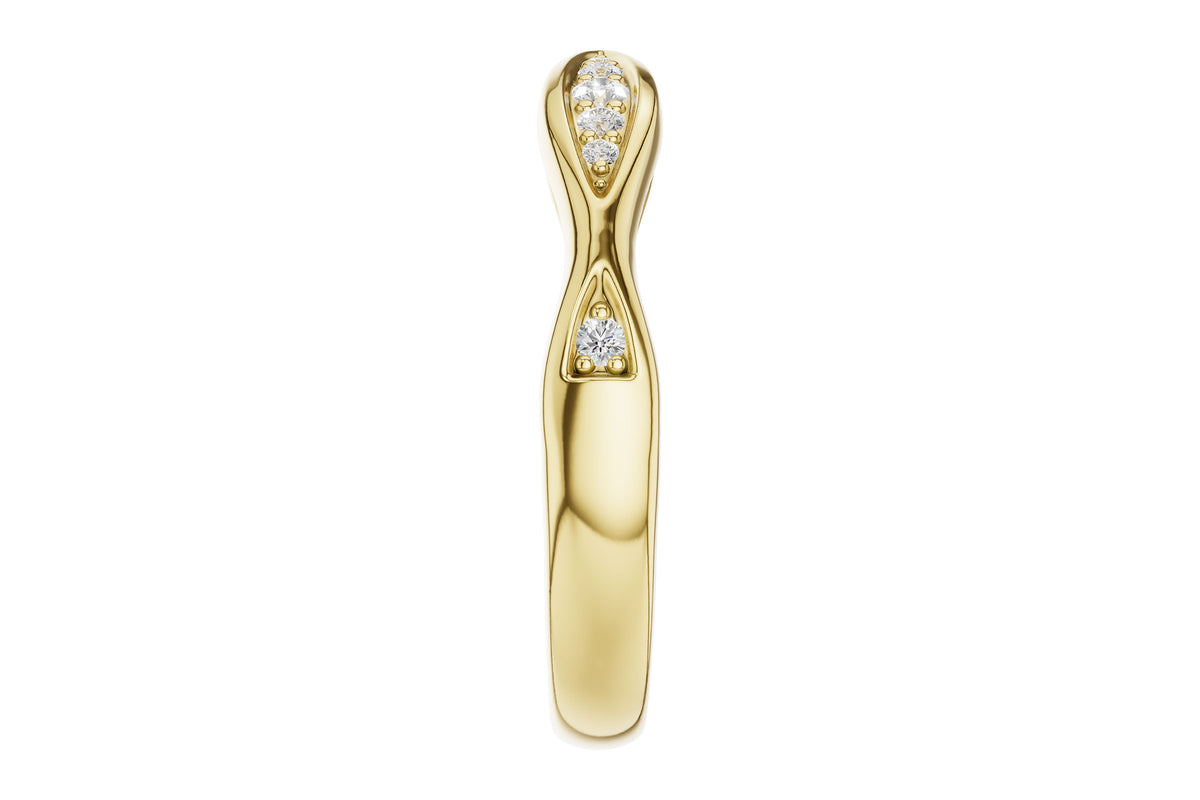Allison Kaufman Diamond Wedding Band in 14K Yellow Gold, 0.12 ctw (W2711), alternate view