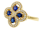 Allison Kaufman Sapphire & Diamond Ring in 14K Yellow Gold, 0.96 ctw, alternate view