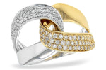 Allison Kaufman Diamond Ring in 14K Yellow & White Gold, 0.74 ctw