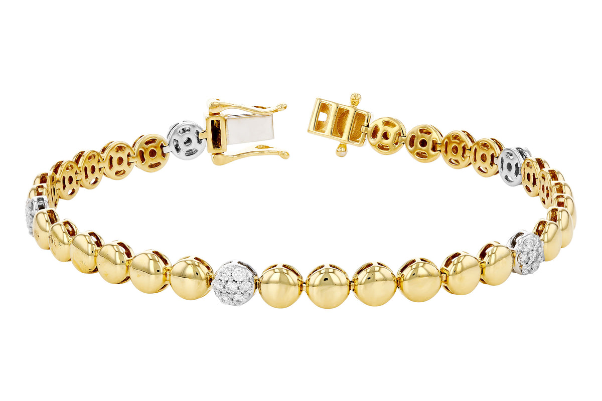 Allison Kaufman Diamond Bracelet in 14K Yellow & White Gold, 0.50 ctw
