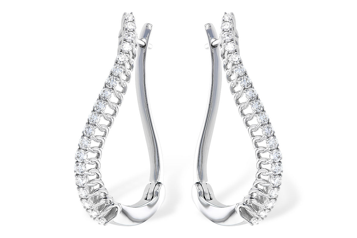 Allison Kaufman Diamond Earrings in 14K White Gold, 1.00 ctw (E2088)