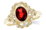 Allison Kaufman Garnet & Diamond Ring in 14K Yellow Gold, 1.56 ctw