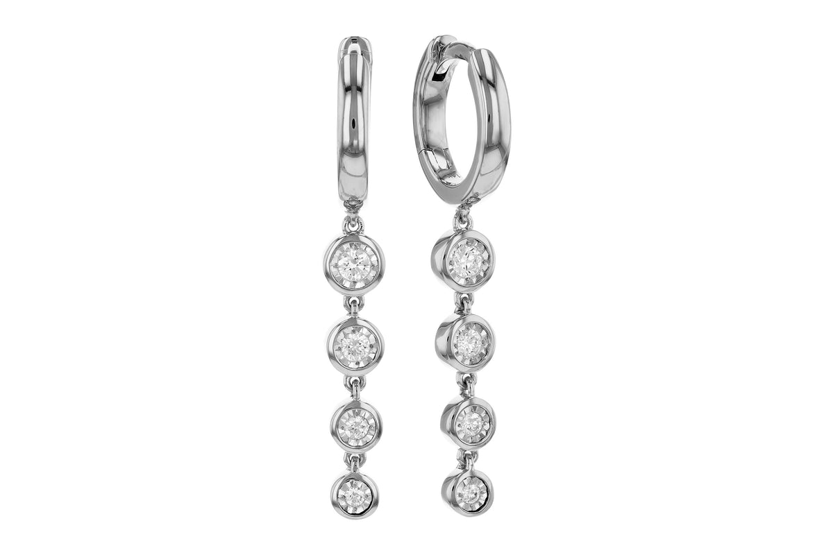 Allison Kaufman Diamond Earrings in 14K White Gold, 0.23 ctw