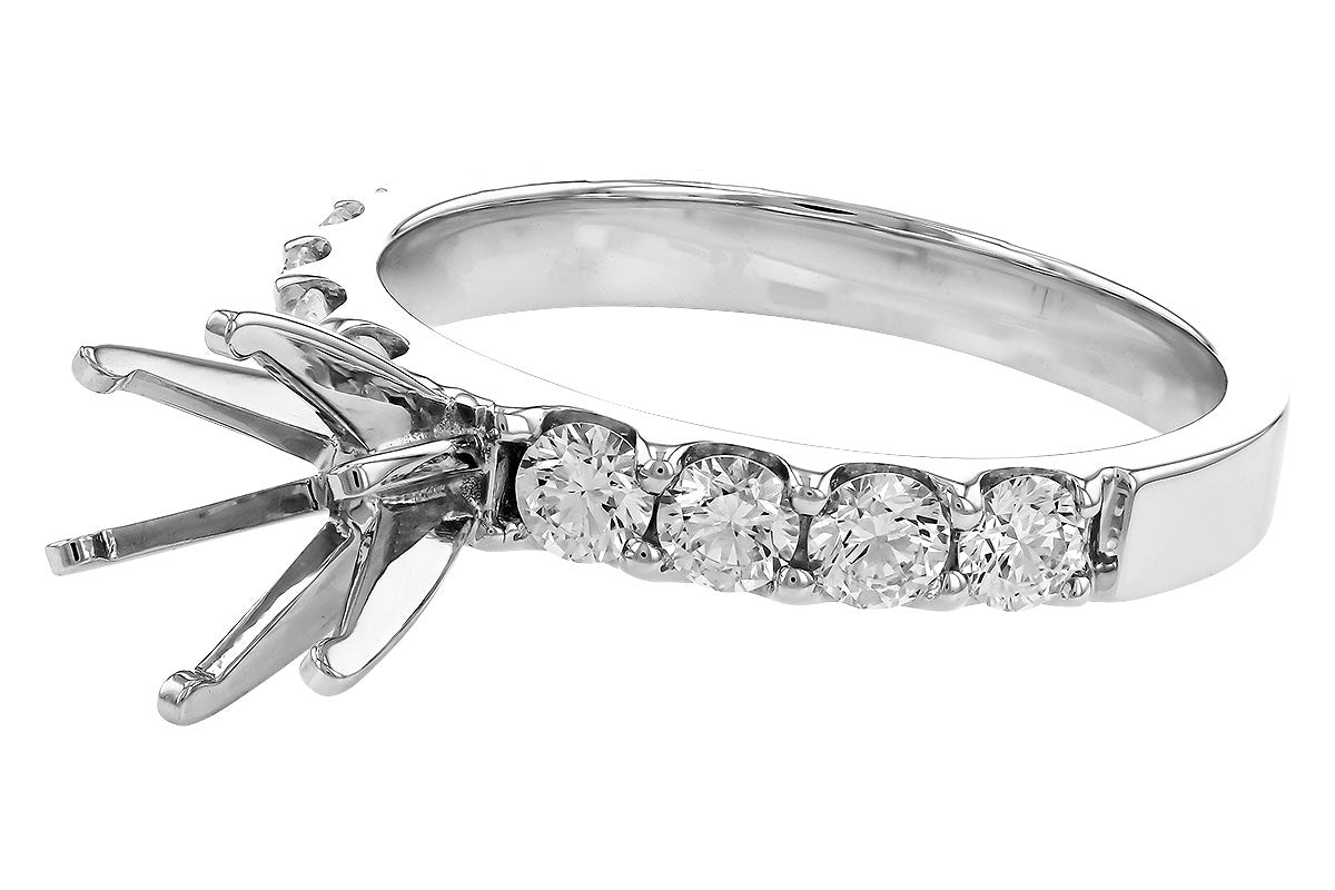 Allison Kaufman Diamond Engagement Ring Semi-Mount in 14K White Gold, 0.75 ctw (L7876), alternate view