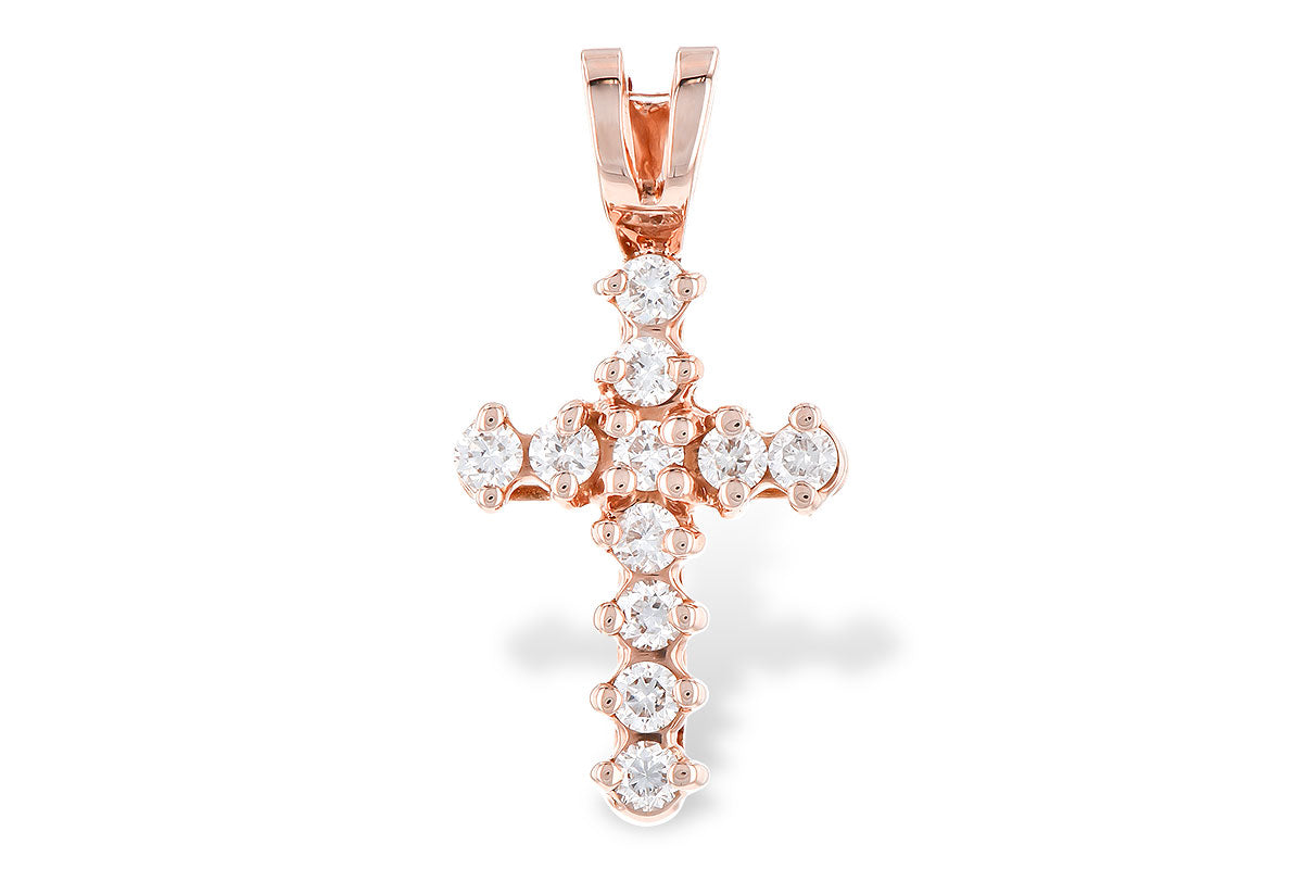 Allison Kaufman Diamond Pendant in 14K Rose Gold, 0.11 ctw (P6440)
