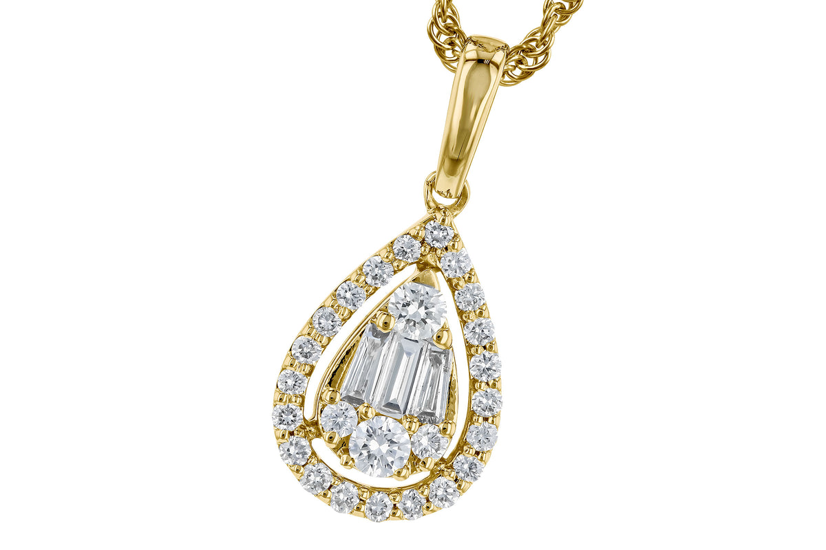 Allison Kaufman Diamond Necklace in 14K Yellow Gold, 0.25 ctw (N8360)