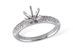 Allison Kaufman Diamond Engagement Ring Semi-Mount in 14K White Gold, 0.27 ctw (L7303)