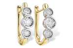 Allison Kaufman Diamond Earrings in 14K Yellow & White Gold, 0.36 ctw (E2110)