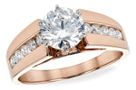 Allison Kaufman Diamond Engagement Ring Semi-Mount in 14K Rose Gold, 0.33 ctw (L7235)