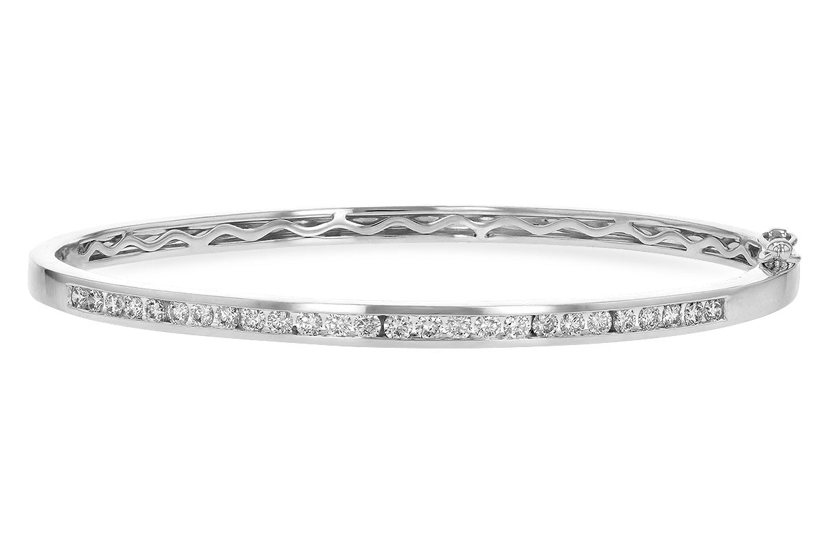 Allison Kaufman Diamond Bangle Bracelet in 14K White Gold, 1.00 ctw