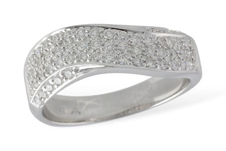 Allison Kaufman Diamond Wedding Band in 14K White Gold, 0.50 ctw (W2074)