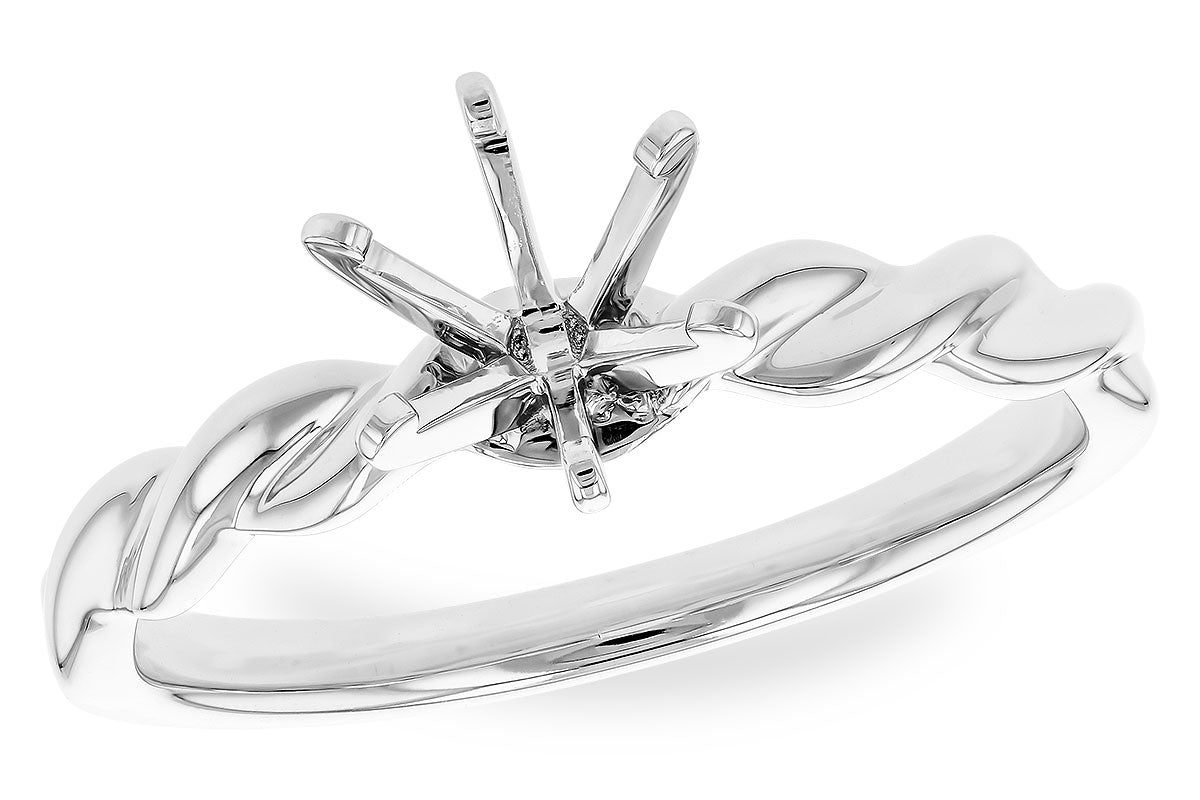 Allison Kaufman Engagement Ring Semi-Mount in 14K White Gold (L7843)
