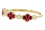 Allison Kaufman Ruby & Diamond Wedding Band in 14K Yellow Gold, 0.30 ctw, alternate view