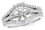 Allison Kaufman Diamond Engagement Ring Semi-Mount in 14K White Gold, 0.67 ctw (L7841)