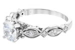 Allison Kaufman Diamond Engagement Ring Semi-Mount in 14K White Gold, 0.12 ctw (L7727), alternate view
