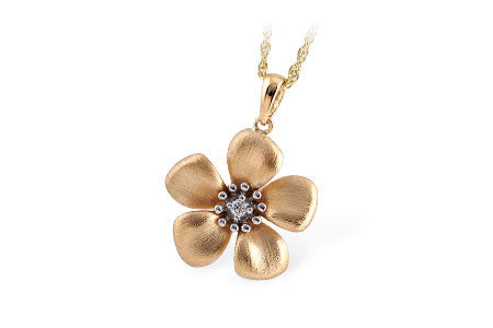 Allison Kaufman Diamond Necklace in 14K Yellow Gold, 0.03 ctw (N7445)