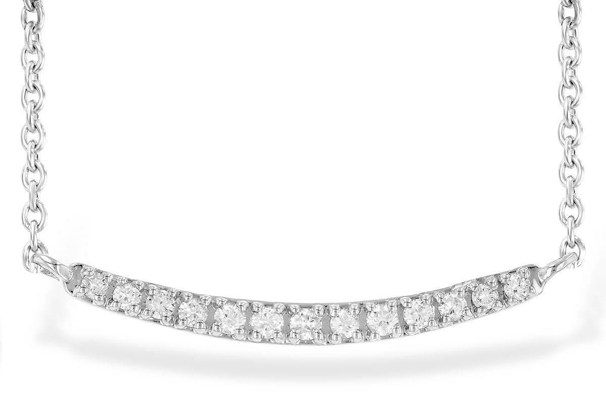 Allison Kaufman Diamond Necklace in 14K White Gold, 0.10 ctw
