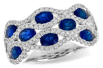 Allison Kaufman Sapphire & Diamond Wedding Band in 14K White Gold, 2.18 ctw