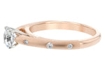Allison Kaufman Diamond Engagement Ring Semi-Mount in 14K Rose Gold, 0.07 ctw, alternate view