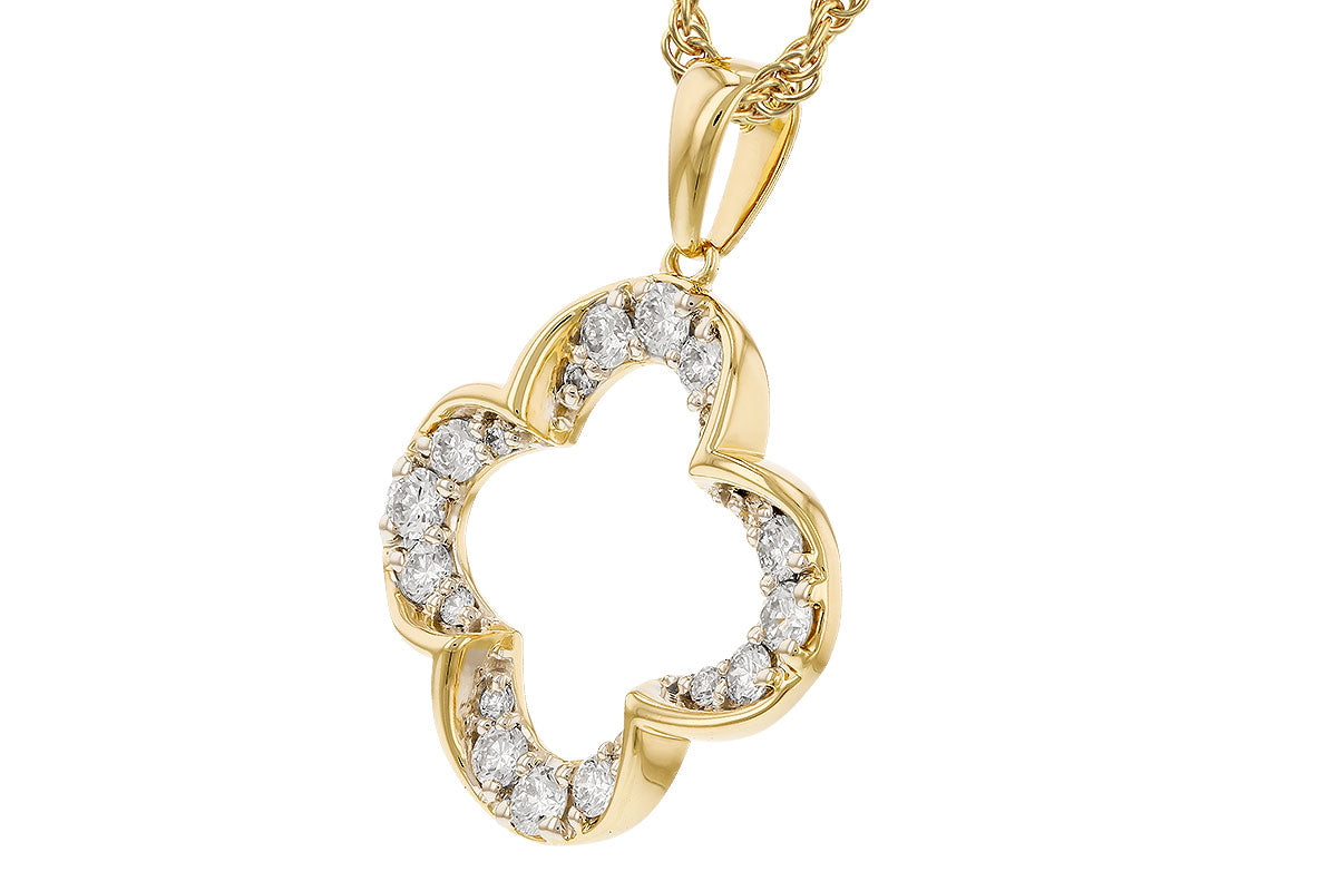 Allison Kaufman Diamond Necklace in 14K Yellow Gold, 0.32 ctw (N8430), alternate view