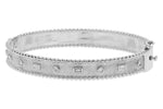 Allison Kaufman Baguette Diamond Bangle Bracelet in 14K White Gold, 0.22 ctw, alternate view