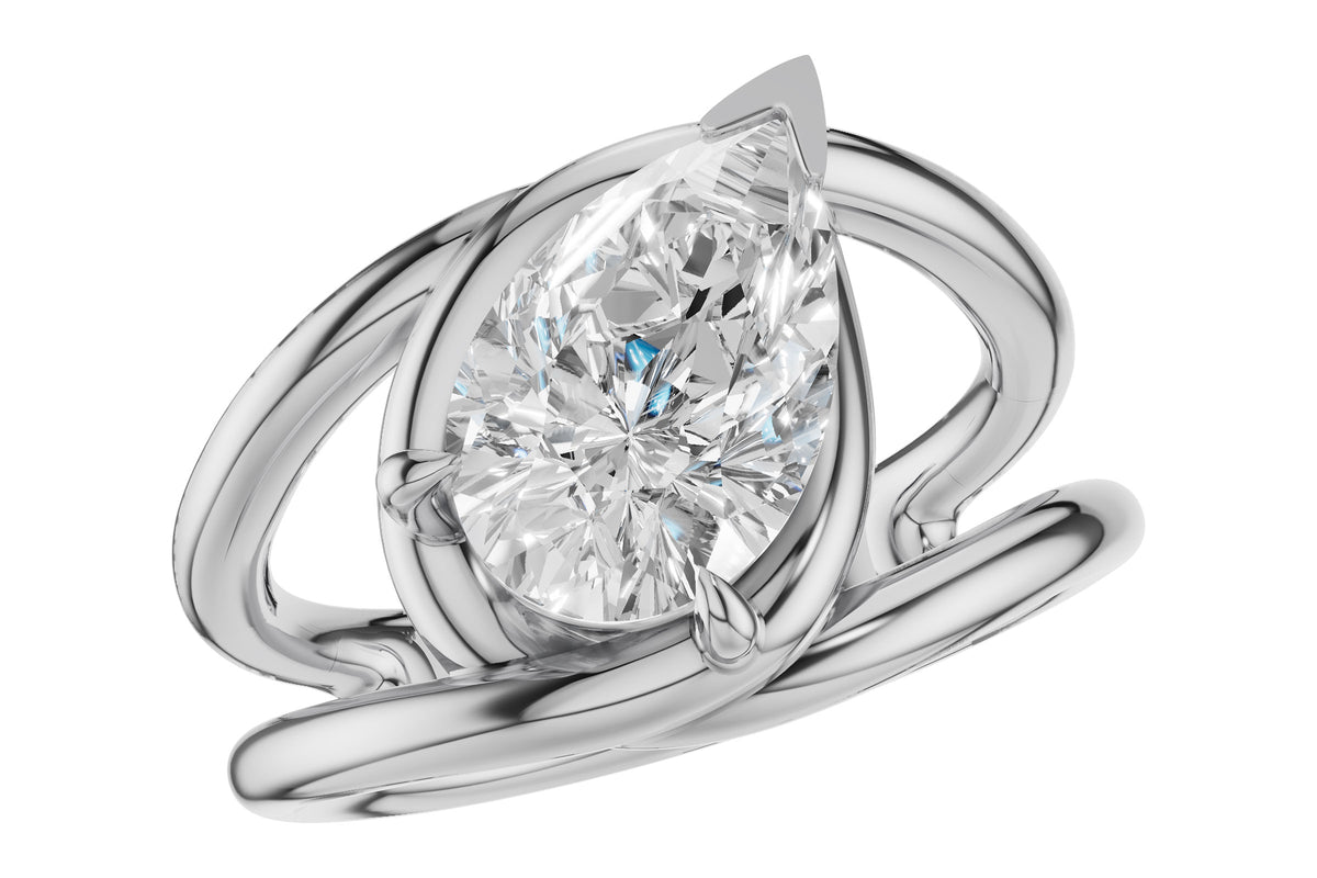 Allison Kaufman Engagement Ring Semi-Mount in 14K White Gold (L7926)