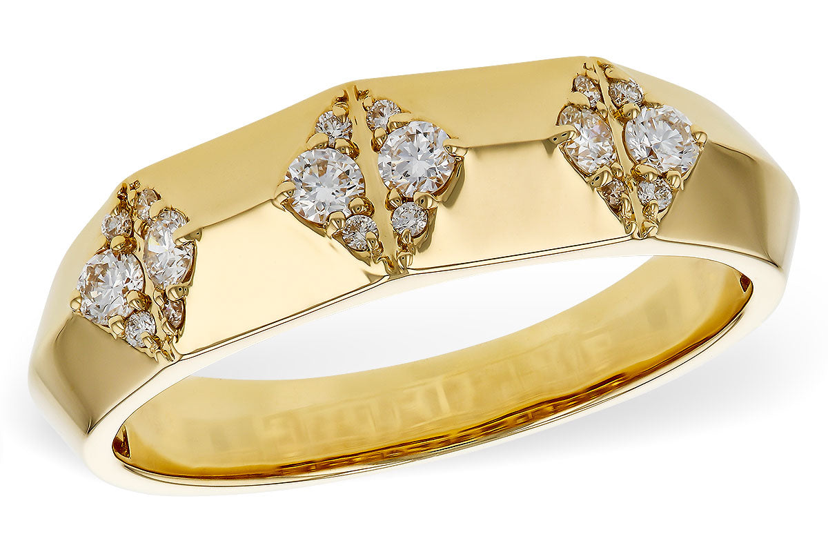Allison Kaufman Diamond Wedding Band in 14K Yellow Gold, 0.24 ctw (W2696)