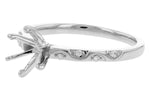 Allison Kaufman Diamond Engagement Ring Semi-Mount in 14K White Gold, 0.05 ctw, alternate view