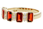 Allison Kaufman Garnet & Diamond Ring in 14K Yellow Gold, 1.74 ctw, alternate view