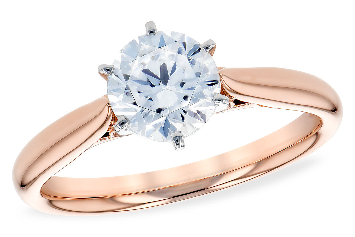 Allison Kaufman Diamond Engagement Ring Semi-Mount in 14K Rose Gold, 0.04 ctw (L7485)