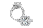 Allison Kaufman Diamond Engagement Ring Semi-Mount in 14K White Gold, 1.30 ctw, alternate view