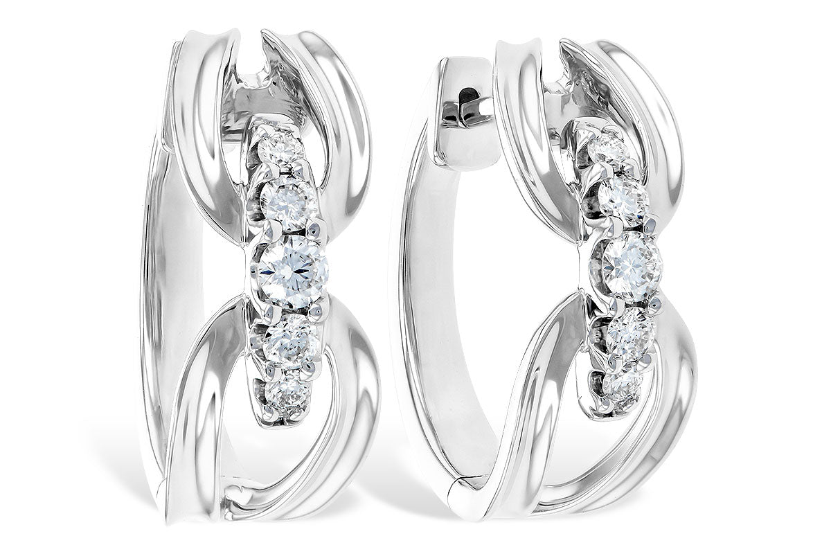 Allison Kaufman Diamond Earrings in 14K White Gold, 0.34 ctw (E2060)