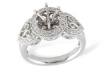 Allison Kaufman Diamond Engagement Ring Semi-Mount in 14K White Gold, 0.38 ctw (L7494)