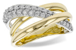 Allison Kaufman Diamond Ring in 14K Yellow & White Gold, 0.52 ctw