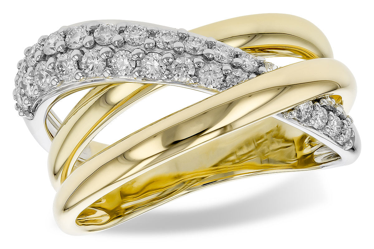 Allison Kaufman Diamond Ring in 14K Yellow & White Gold, 0.52 ctw