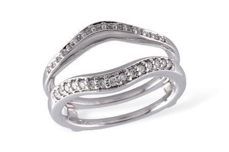 Allison Kaufman Diamond Ring Guard in 14K White Gold, 0.24 ctw (W1999)
