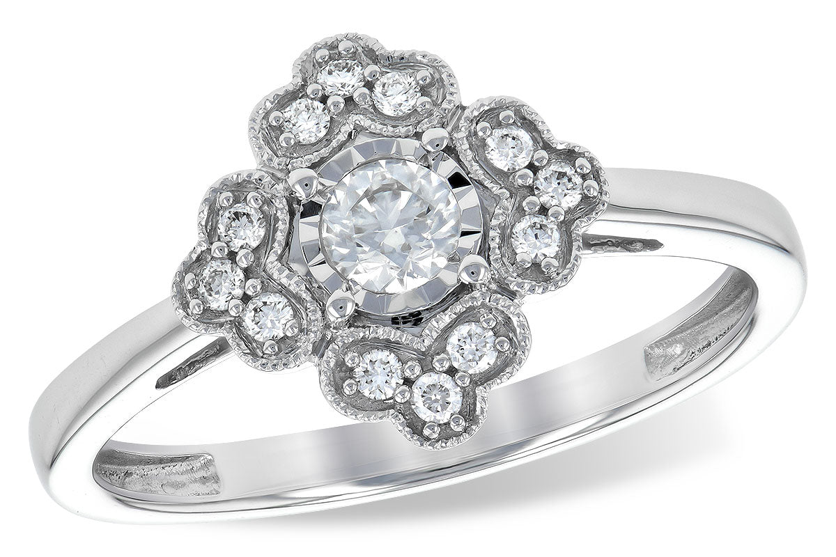 Allison Kaufman Diamond Ring in 14K White Gold, 0.24 ctw (D5755)