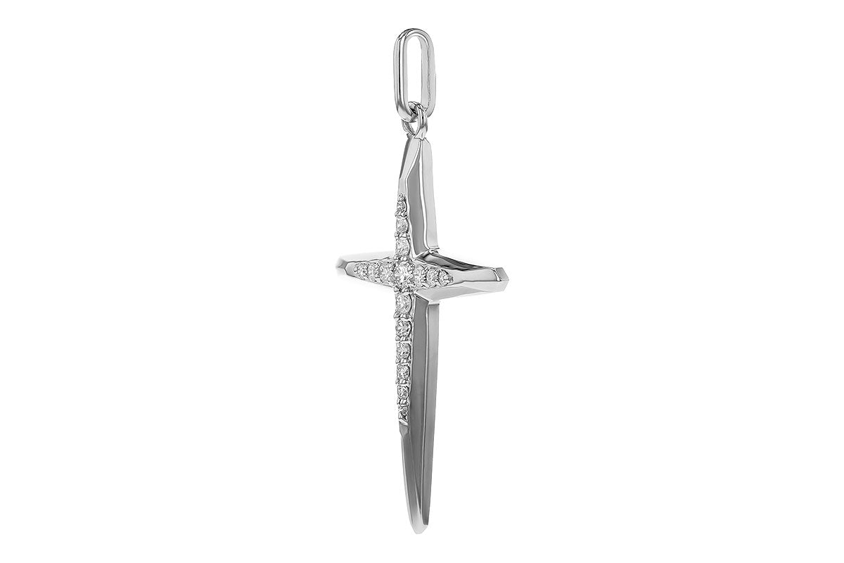 Allison Kaufman Diamond Pendant in 14K White Gold, 0.15 ctw, alternate view