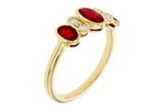 Allison Kaufman Ruby & Diamond Ring in 14K Yellow Gold, 1.29 ctw, alternate view