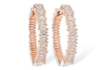 Allison Kaufman Baguette Diamond Earrings in 14K Rose Gold, 0.35 ctw