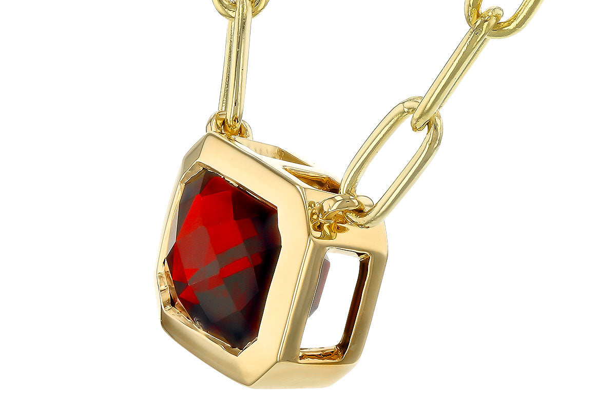 Allison Kaufman Garnet Necklace in 14K Yellow Gold, 1.45 ctw, alternate view