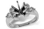 Allison Kaufman Diamond Engagement Ring Semi-Mount in 14K White Gold, 0.77 ctw (L7269)