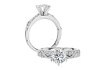 Allison Kaufman Diamond Engagement Ring Semi-Mount in 14K White Gold, 0.12 ctw (L7950), alternate view