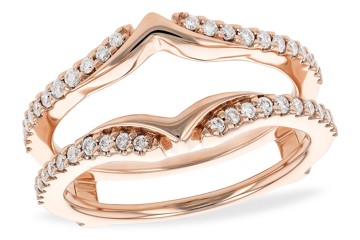Allison Kaufman Diamond Ring Guard in 14K Rose Gold, 0.32 ctw (W2163)