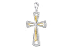Allison Kaufman Diamond Pendant in 14K Two-Tone Gold, 0.15 ctw, alternate view