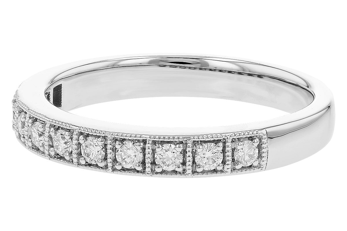 Allison Kaufman Diamond Wedding Band in 14K White Gold, 0.23 ctw, alternate view