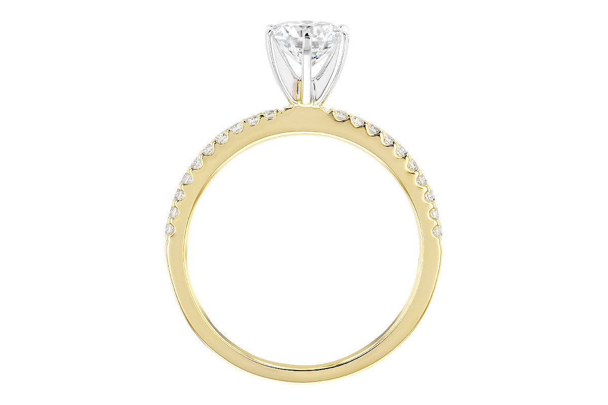 Allison Kaufman Diamond Engagement Ring Semi-Mount in 14K Yellow Gold, 0.16 ctw (L7615), alternate view