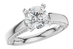 Allison Kaufman Diamond Engagement Ring Semi-Mount in 14K White Gold, 0.28 ctw